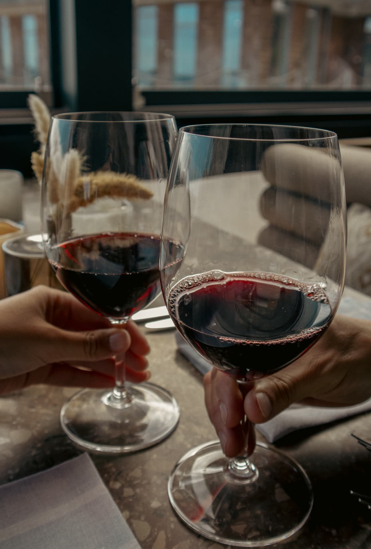 Två glas rött vin