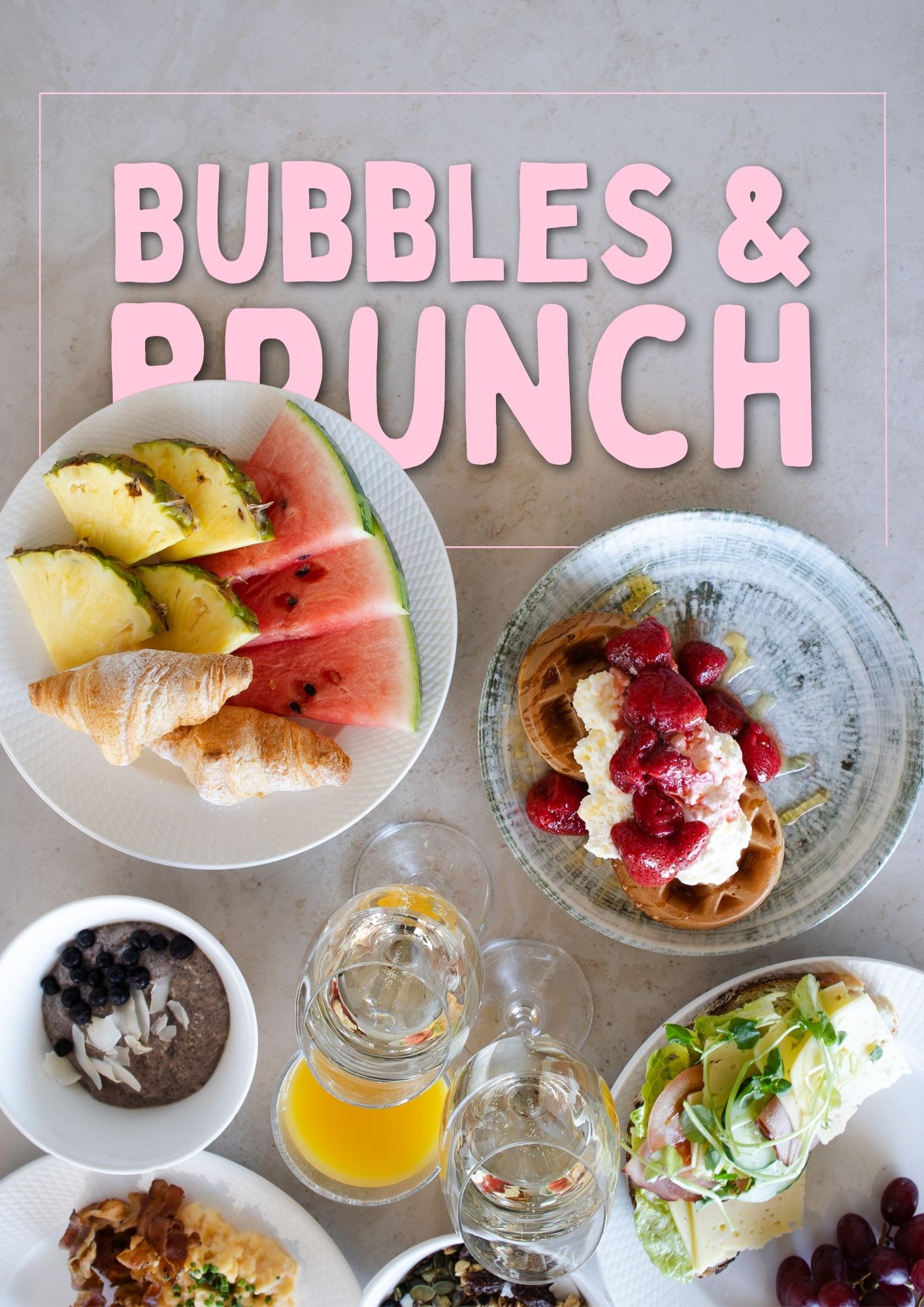 Affisch Bubbles & Brunch